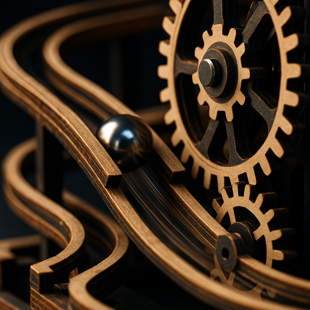 ROKR® Night City – Parcours à Billes Mécanique 3D – Modèle Futuriste