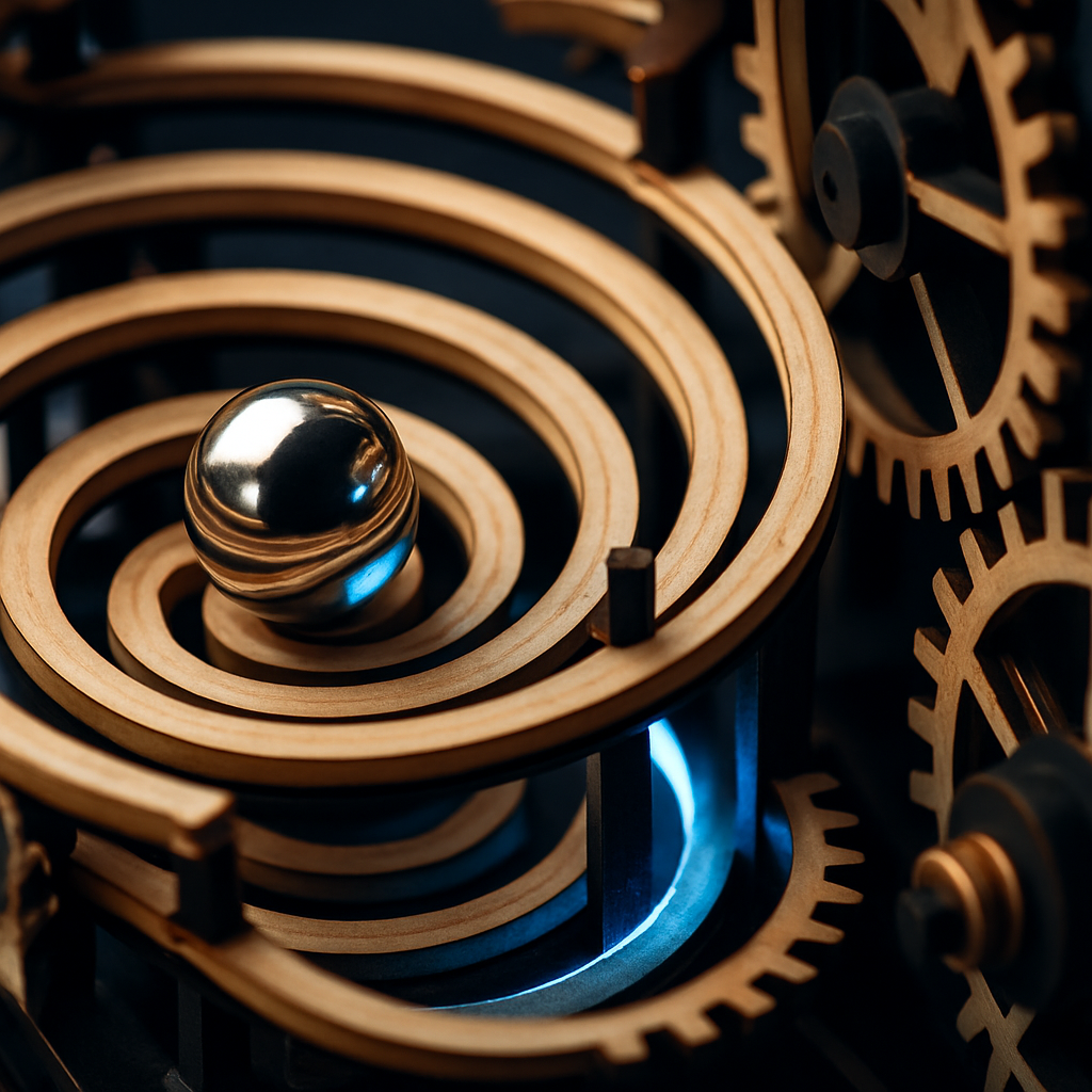 ROKR® Night City – Parcours à Billes Mécanique 3D – Modèle Futuriste