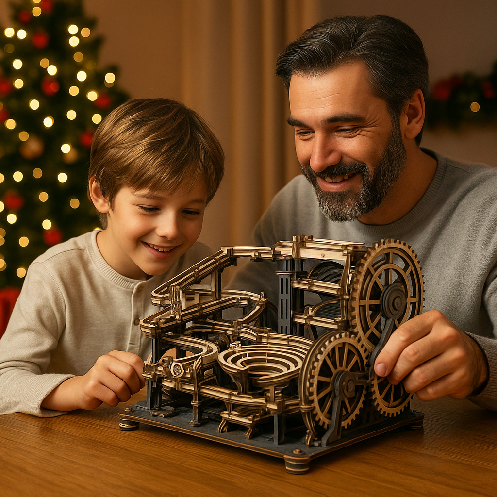 ROKR® Night City – Parcours à Billes Mécanique 3D – Modèle Futuriste