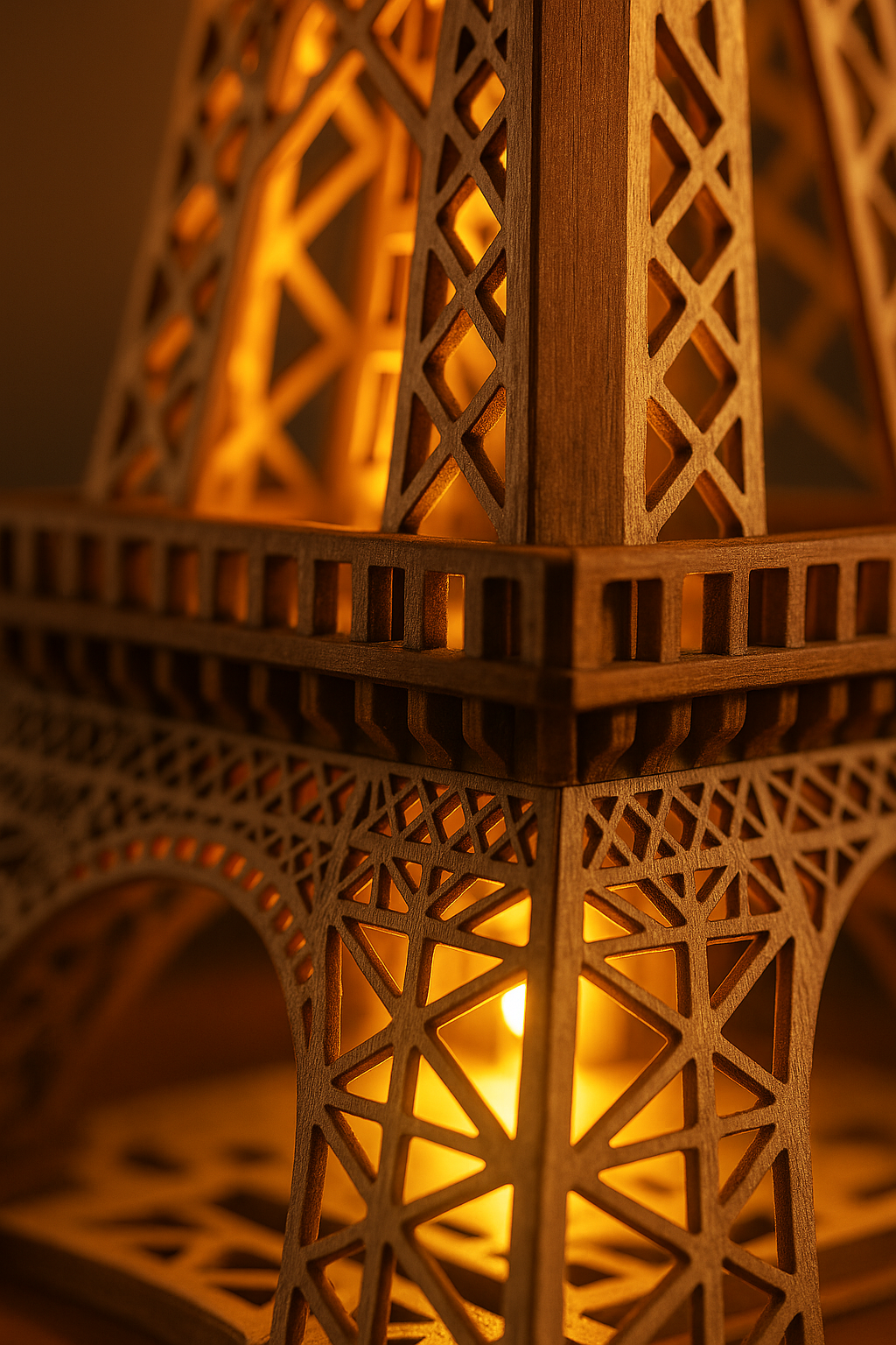 Tour Eiffel Lumineuse 53cm – Puzzle 3D en Bois ROBOTIME® – Édition “Nuit Parisienne” – Cadeau Premium